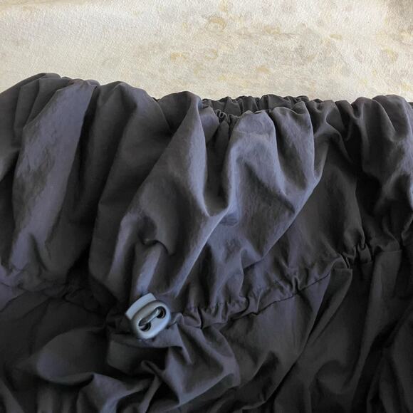 UO Urban Outfitters XS Dress Strapless Black Drawstring Long Asymmetrical - Picture 9 of 12